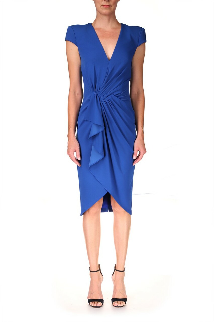 Feminine Wrap Dress  Cobalt  25 South 